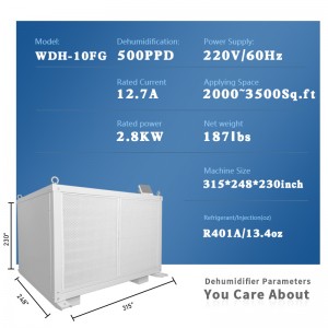 500Pints Industrial Greenhouse Dehumidifier WDH-10FG