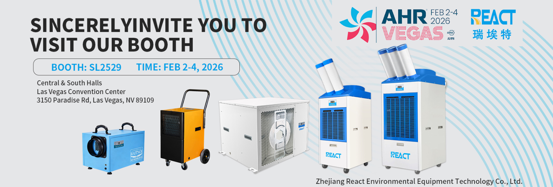REACT cordially invites you to visit booth SL2529 at the 2026 AHR EXPO exhibition in the United States