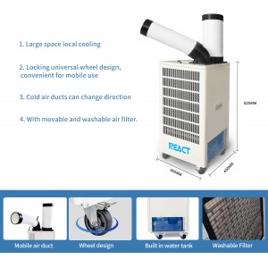 7700btu Shake Head Duct Portable Air Conditioner YDH-3500B