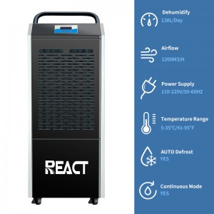 138L/D  hot selling Commercial Dehumidifier Industrial FDH-2138BE
