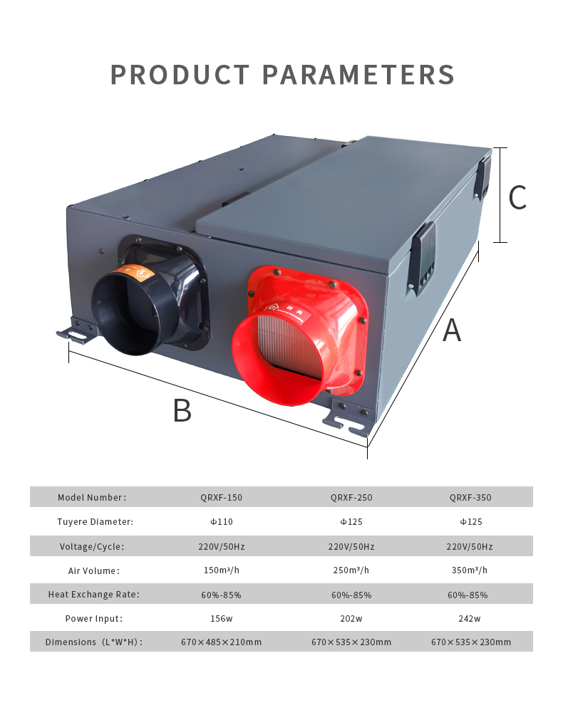 Heat recovery ventilator QRXF-150 (12)