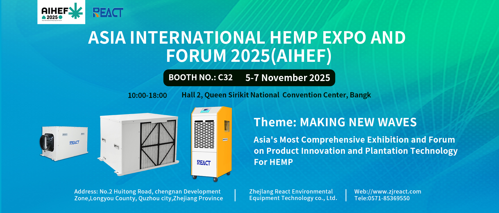 Zhejiang REACT-Professional Dhumidification Technology Helps Promote Efficient And High-Yield Cannabis Cultivation