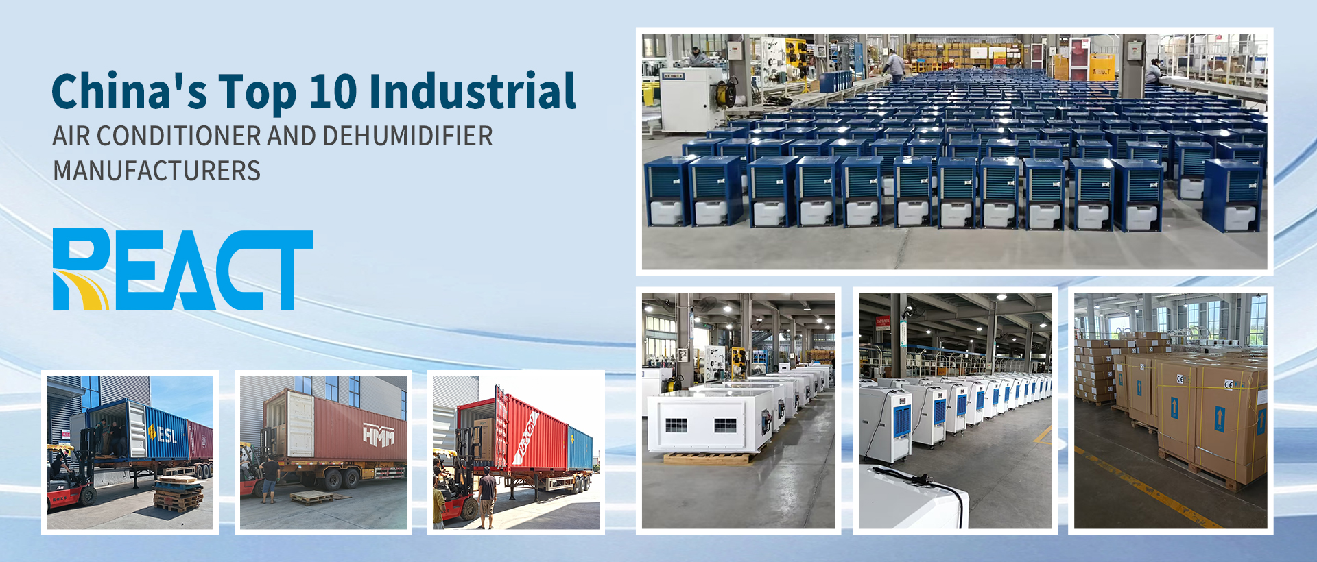 React Professional Portable Air  Conditioner and Dehumidifier Factory