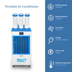 36000BTU/40000BTU 3 Ton Heat And Cool Portable Industrial Air Conditioner YDH-6500