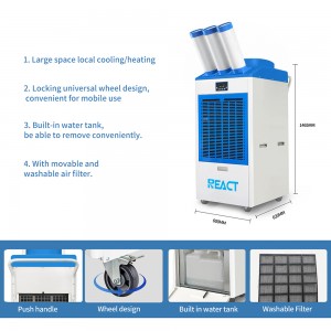36000BTU/40000BTU 3 Ton Heat And Cool Portable Industrial Air Conditioner YDH-6500